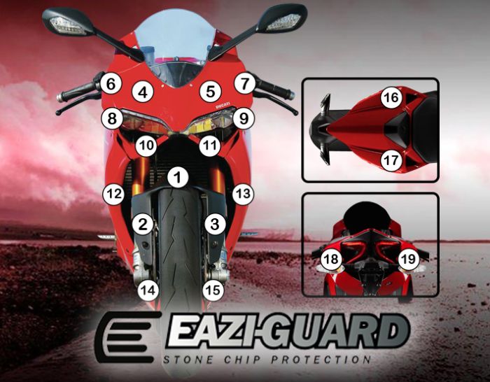 Eazi-Guard Paint Protection Film for Ducati Panigale 899 1199, matte