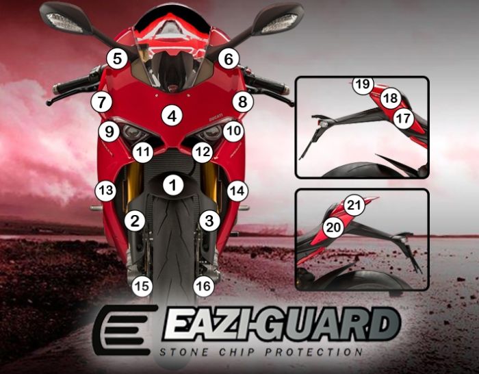 Eazi-Guard Paint Protection Film for Ducati Panigale V4 2018 - 2019, gloss