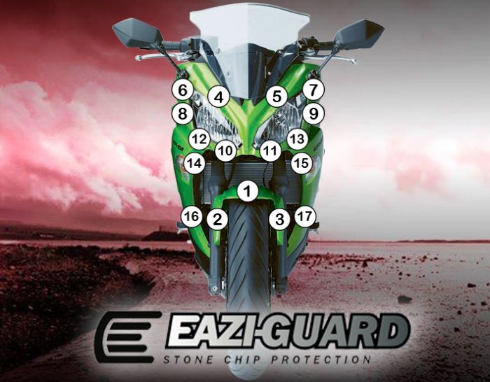 Eazi-Guard Paint Protection Film for Kawasaki Ninja 650 2012 - 2016, gloss or matte