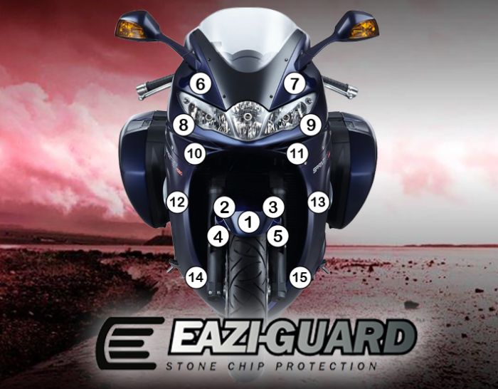 Eazi-Guard Paint Protection Film for Triumph Sprint GT 2010 - 2017, gloss or matte