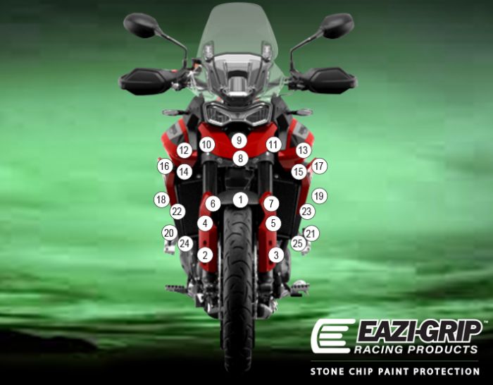 Eazi-Guard Paint Protection Film for Triumph Tiger 900 GT 850 Sport gloss or matte