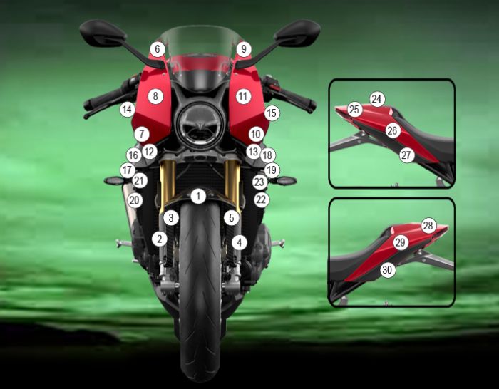 Eazi-Guard Paint Protection Film for Triumph Speed Triple 1200 RR gloss or matte