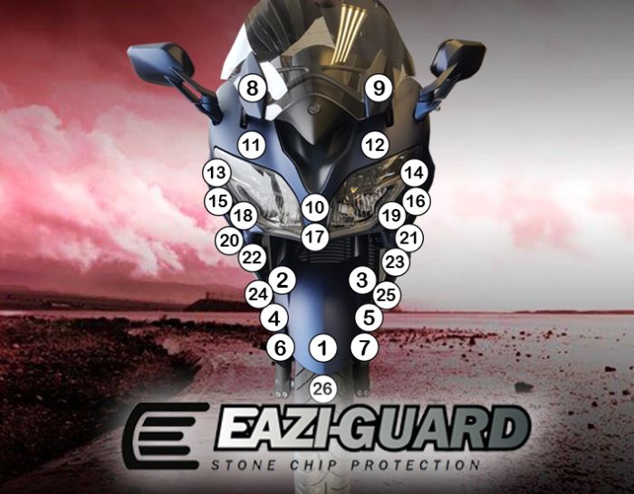 Eazi-Guard Paint Protection Film for Yamaha FJR1300AE/AS, gloss or matte