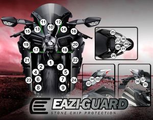 Eazi-Guard Paint Protection Film for Kawasaki Ninja H2, gloss