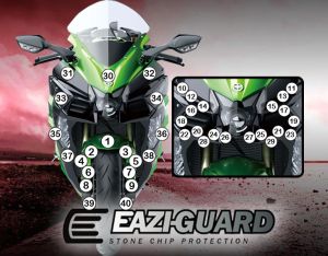 Eazi-Guard Paint Protection Film for Kawasaki H2 SX 2018 - 2021, gloss or matte
