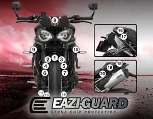 Eazi-Guard Paint Protection Film for Triumph Speed Triple RS 2018, gloss or matte