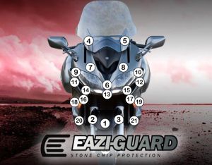 Eazi-Guard Paint Protection Film for Yamaha FJR1300A, gloss or matte
