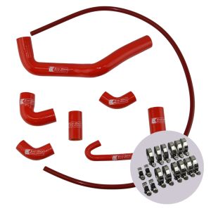 Eazi-Grip Silicone Hose and Clip Kit for Ducati Panigale V4, red