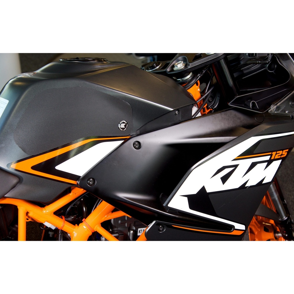 [EVO508BL] Eazi-Grip EVO Tank Grips for KTM RC390 2014 - 2021, clear or black (Black) - image 1