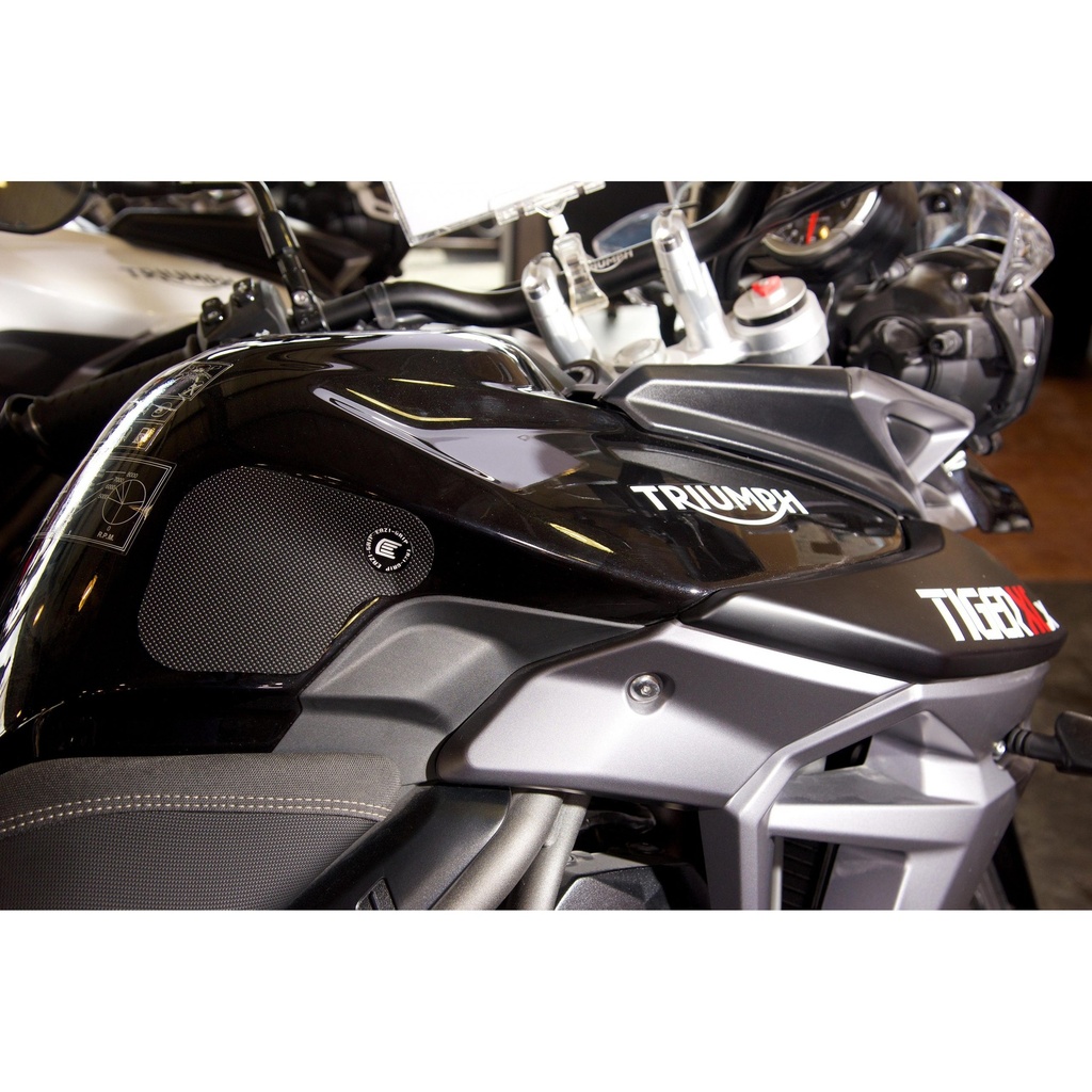 [EVO808BL] Eazi-Grip EVO Tank Grips for Triumph Tiger 800 XC XR, clear or black (Black) - image 1