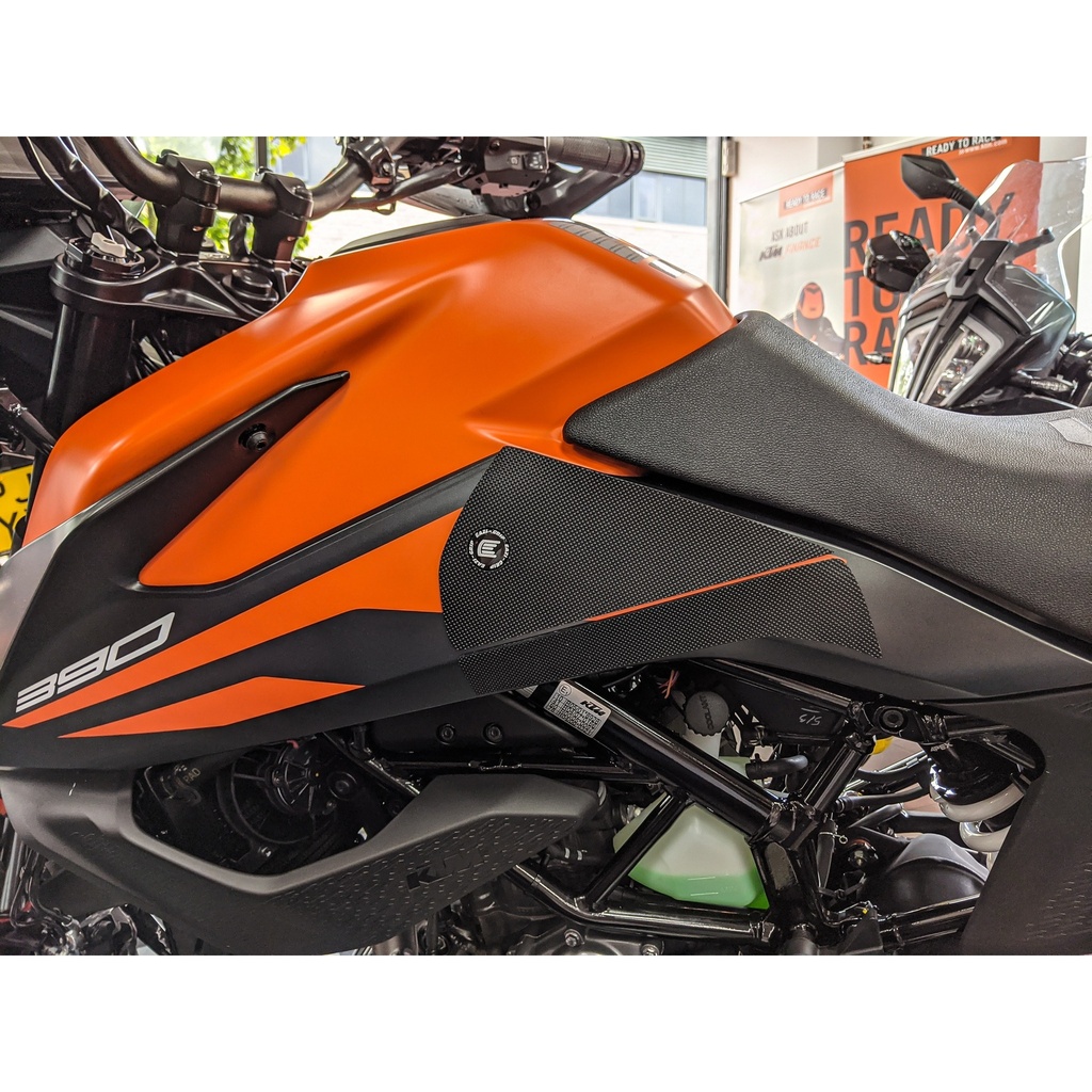 [EVO516BL] Eazi-Grip EVO Tank Grips for KTM 390 Adventure, clear or black (Black) - image 1
