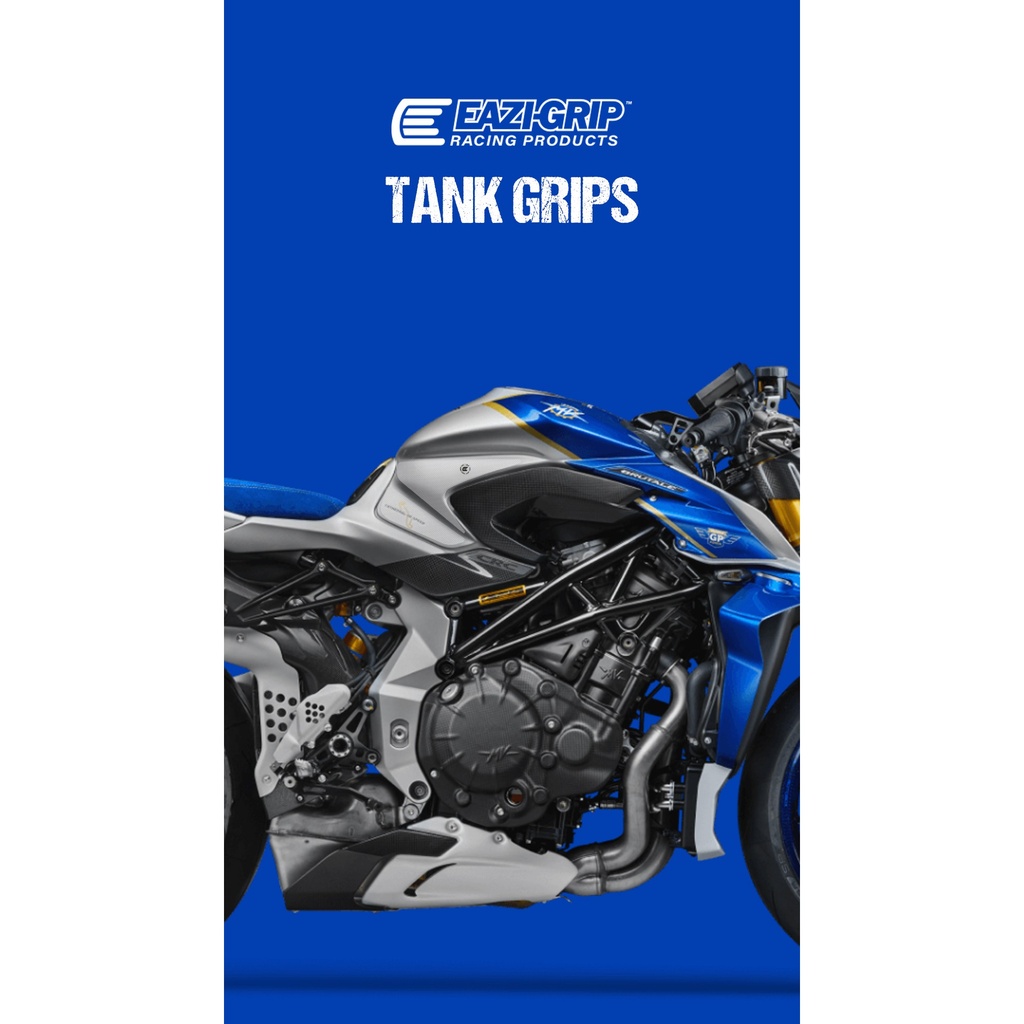 [EVO609BL] Eazi-Grip EVO Tank Grips for MV Agusta Brutale Rush 1000, clear or black (Black) - image 1