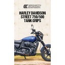 [EVOHAR002BL] Eazi-Grip EVO Tank Grips for Harley-Davidson Street 500, clear or black (Black) - image 1