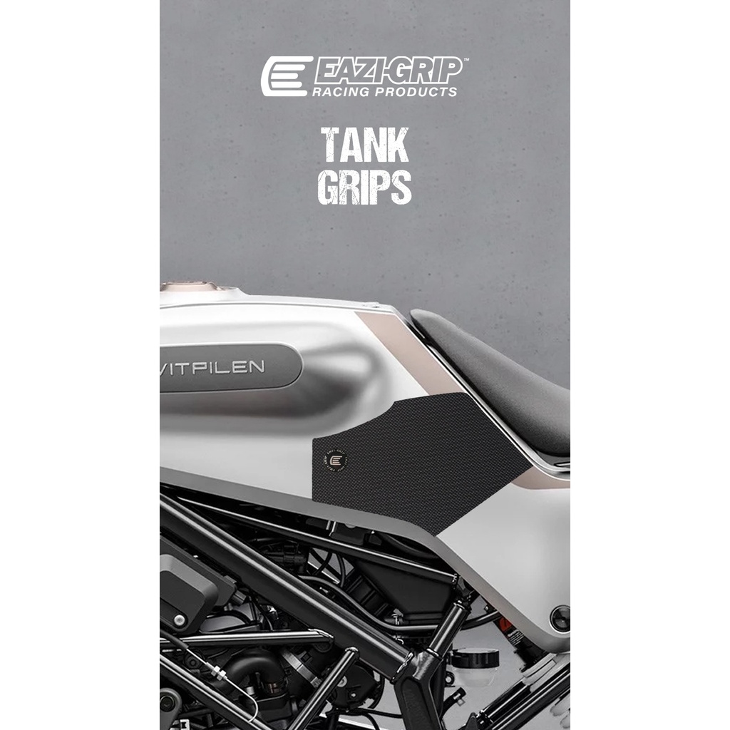 [PROHUS003BL] Eazi-Grip PRO Tank Grips for Husqvarna Svartpilen Vitpilen 401, clear or black (Black) - image 1