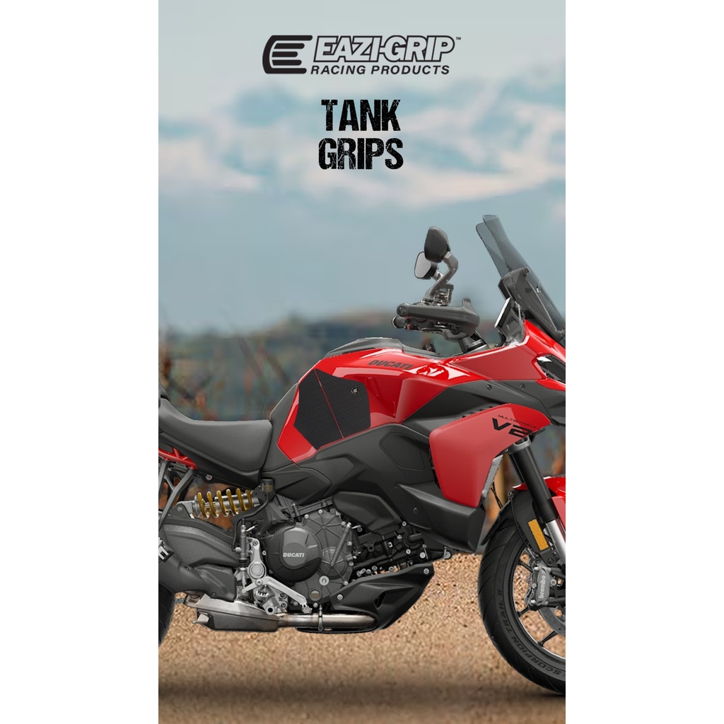 [PRO244BL] Eazi-Grip PRO Tank Grips for Ducati Multistrada V2, clear or black (Black) - image 1