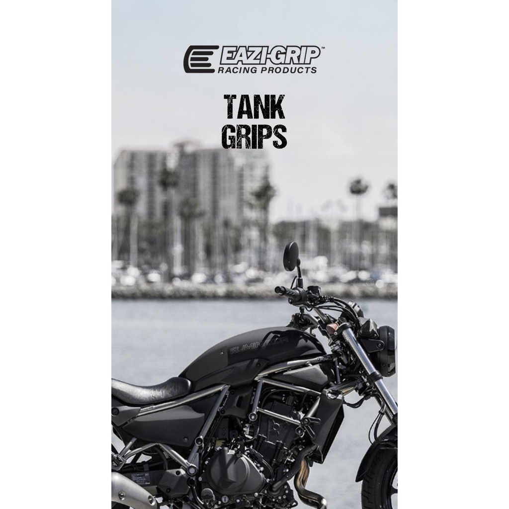 [PRO448BL] Eazi-Grip PRO Tank Grips for Kawasaki Eliminator 500, clear or black (Black) - image 1