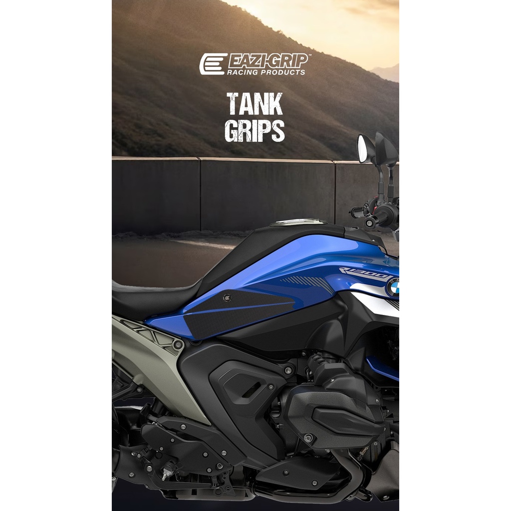 [EVO150BL] Eazi-Grip EVO Tank Grips for BMW R 1300 R, clear or black (Black) - image 1