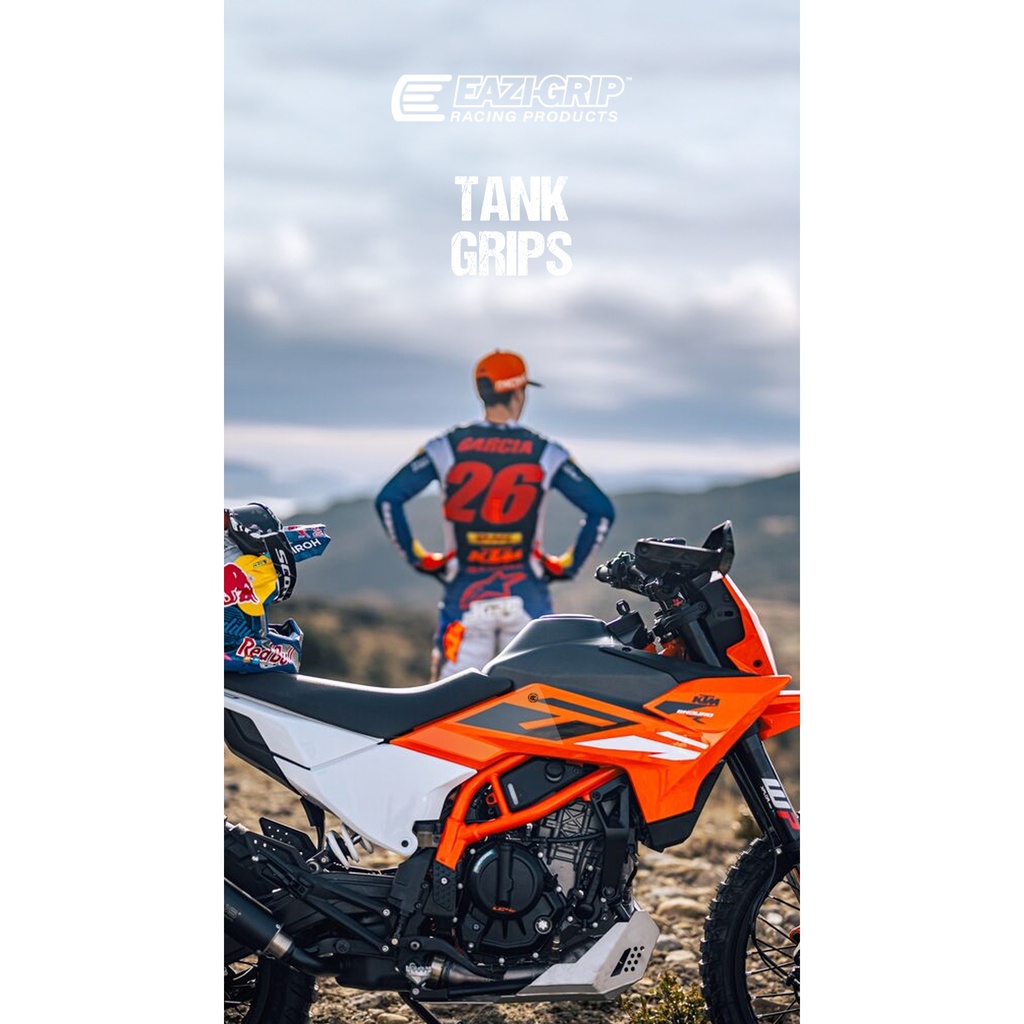 [PRO538BL] Eazi-Grip PRO Tank Grips for KTM 390 Adventure Enduro SMC R, clear or black (Black) - image 1