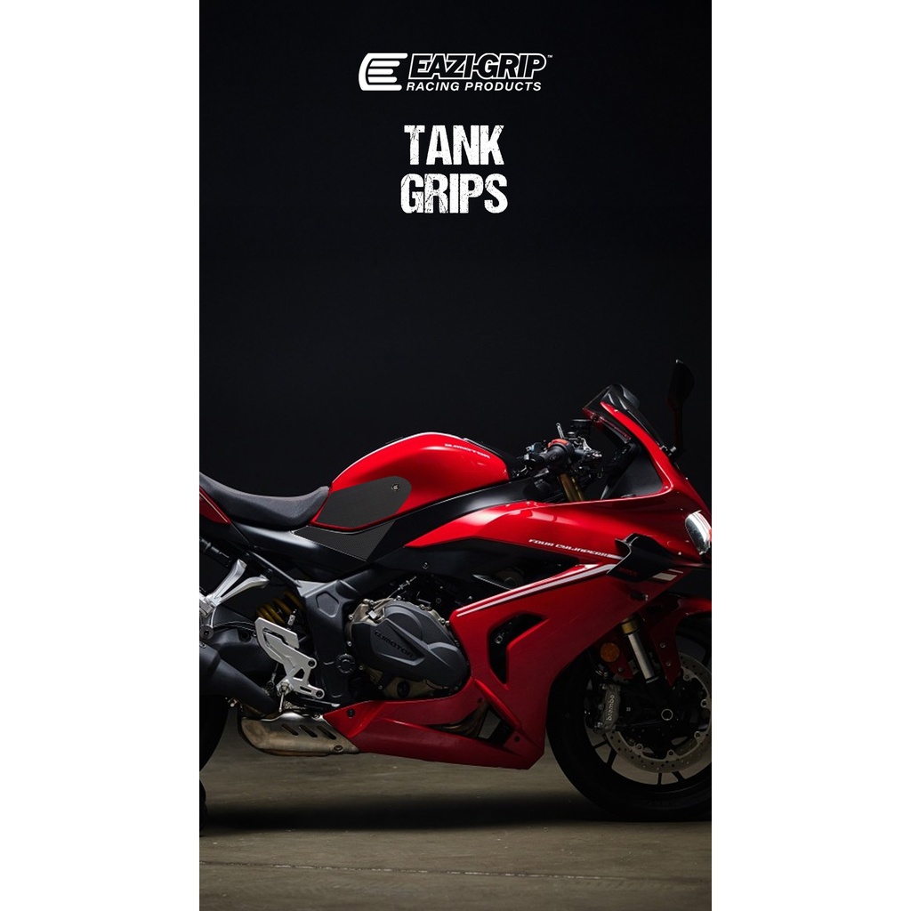 [PROQJM001BL] Eazi-Grip PRO Tank Grips for QJMOTOR SRK 800 RR, clear or black (Black) - image 1