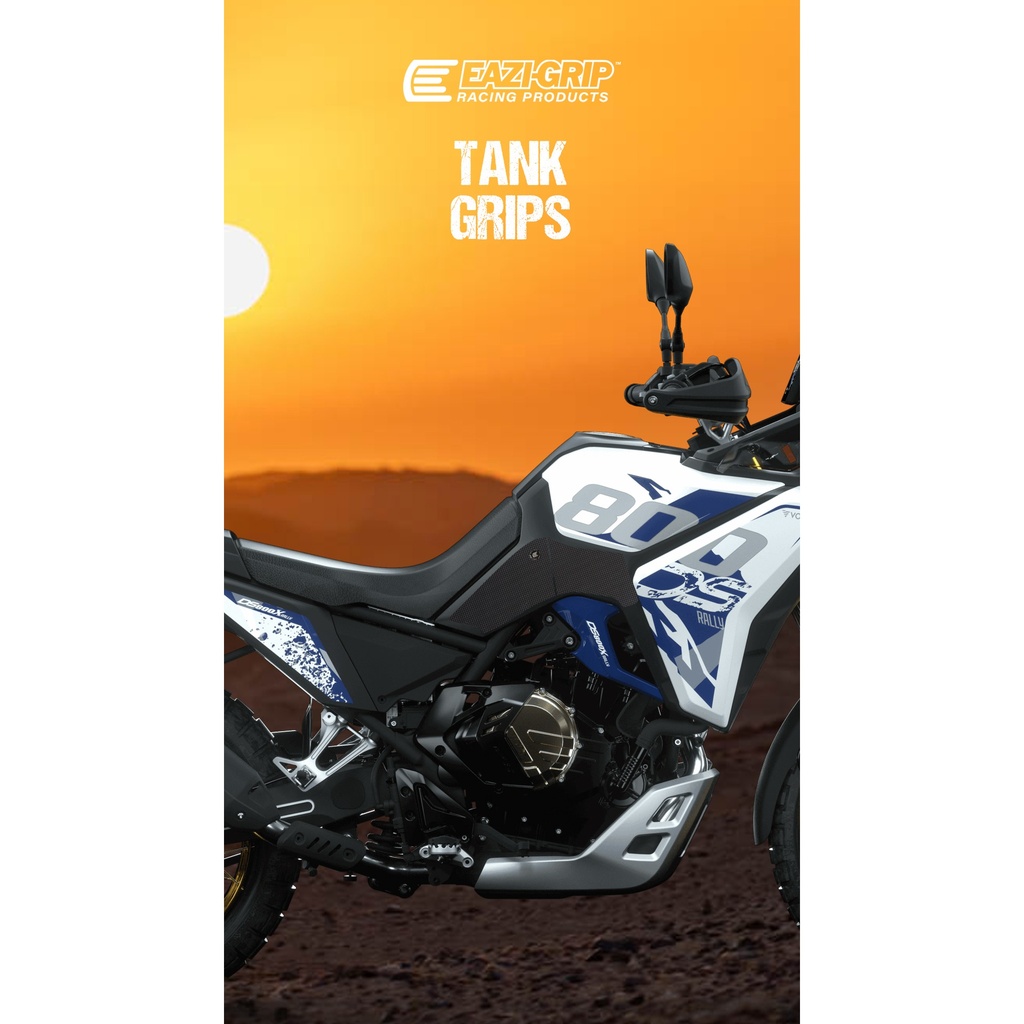 [PROVOG003BL] Eazi-Grip PRO Tank Grips for VOGE DS800X Rally, clear or black (Black) - image 1