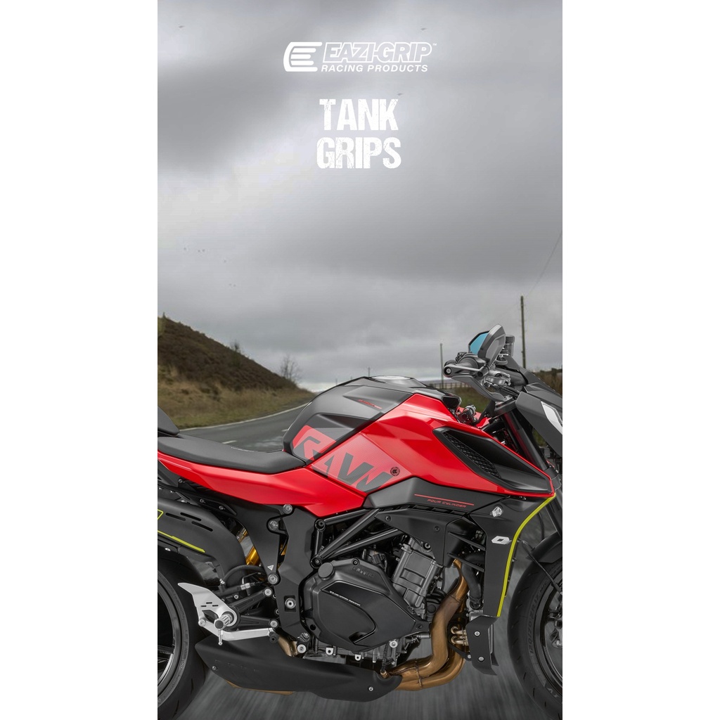 [EVOQJM009BL] Eazi-Grip EVO Tank Grips for QJMOTOR SRK 921 (Black) - image 1