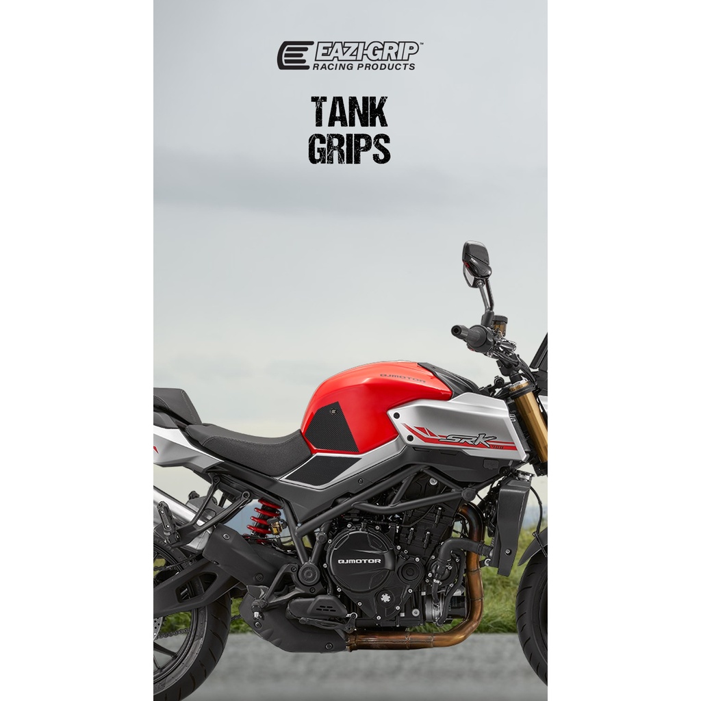 [PROQJM012BL] Eazi-Grip PRO Tank Grips for QJMOTOR SRK 900 (Black) - image 1