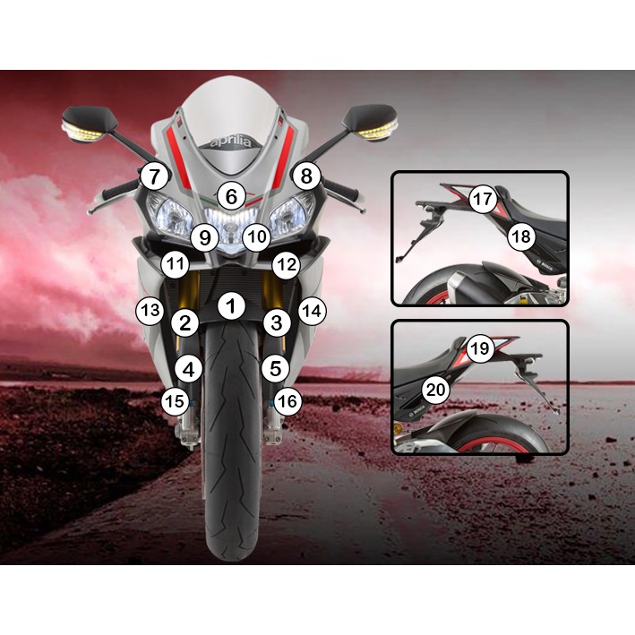 Eazi-Grip Paint Protection Film for Aprilia RSV4, gloss or matte