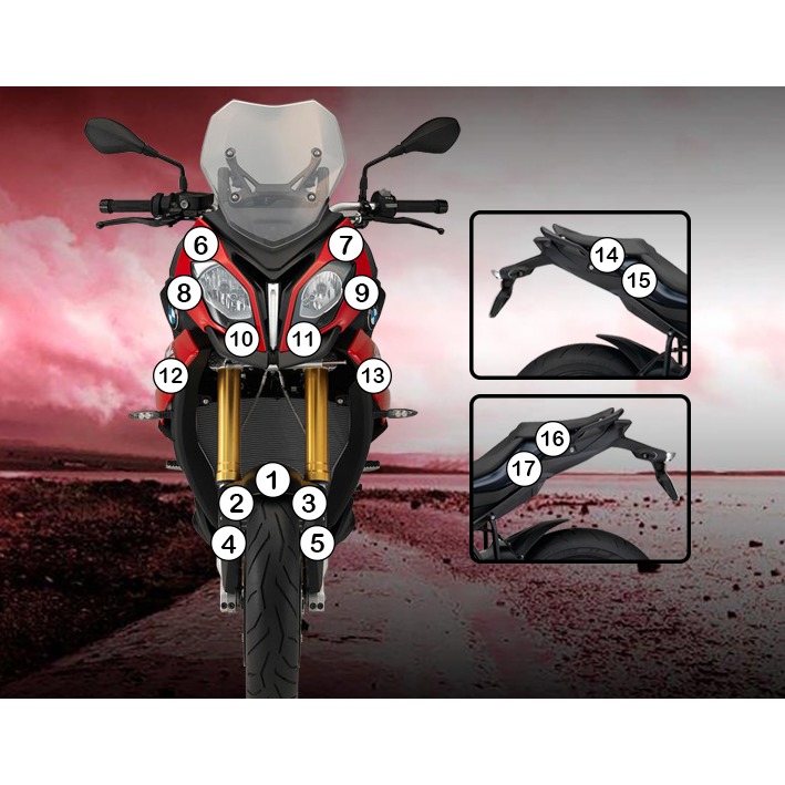 [GUARDBMW006] Eazi-Grip Paint Protection Film for BMW S1000XR, gloss or matte (Gloss)