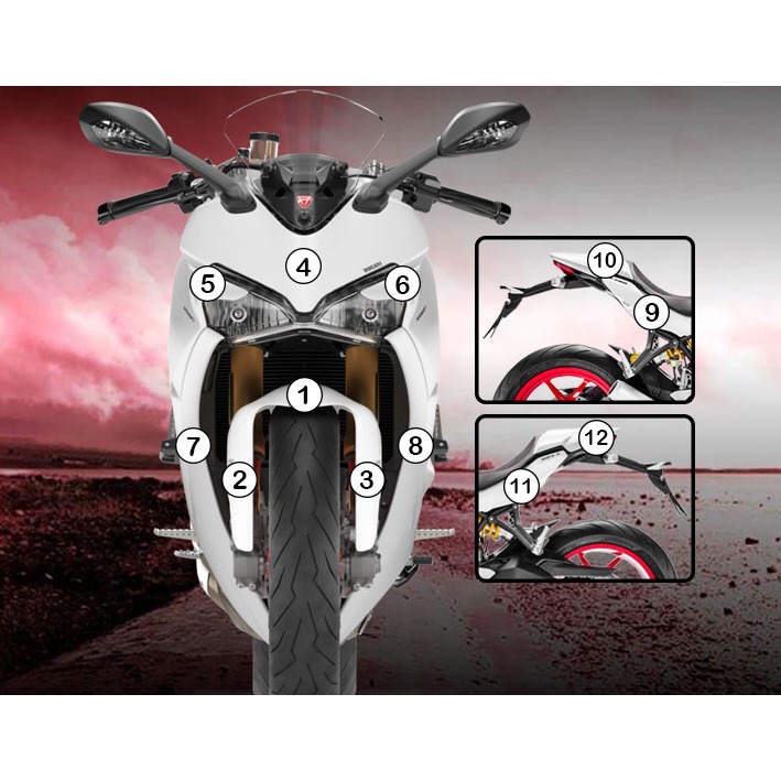 [GUARDDUC007] Eazi-Grip Paint Protection Film for Ducati SuperSport, gloss or matte (Gloss)