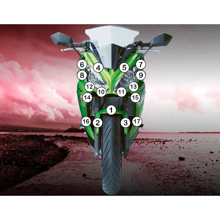 [GUARDKAW001] Eazi-Grip Paint Protection Film for Kawasaki Ninja 650, gloss or matte (Gloss)