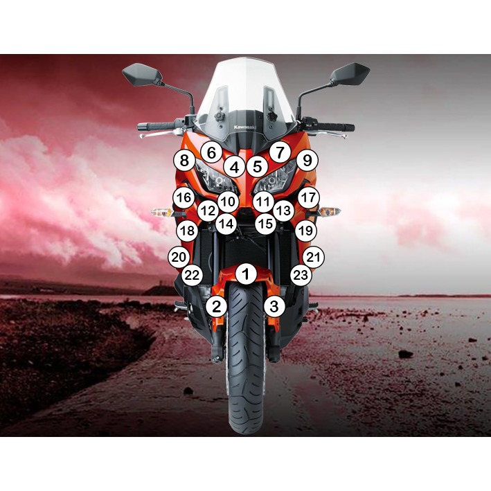 [GUARDKAW015] Eazi-Grip Paint Protection Film for Kawasaki Versys 1000, gloss or matte (Gloss)