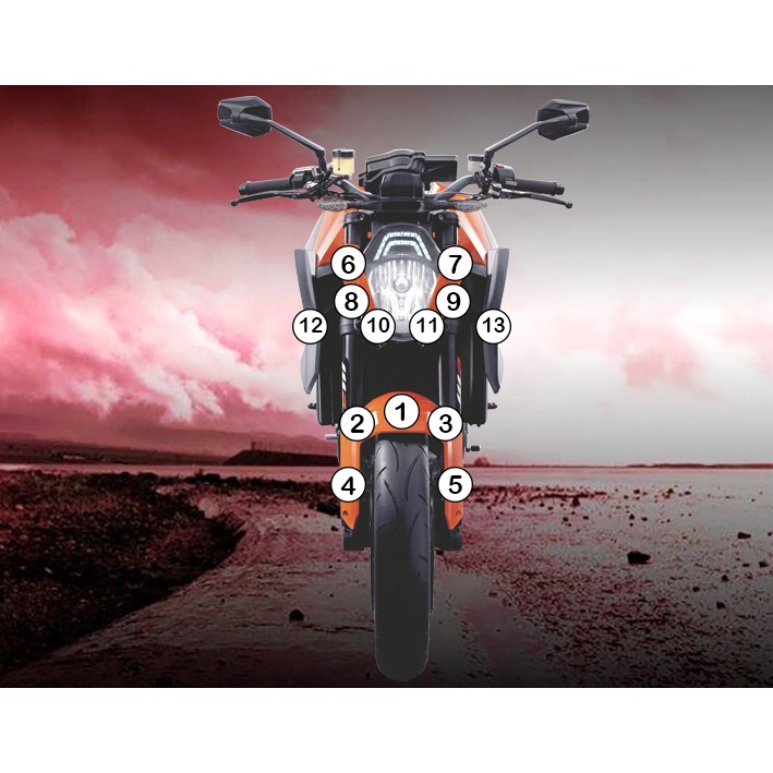 [GUARDKTM001] Eazi-Grip Paint Protection Film for KTM 1290 Super Duke R, gloss or matte (Gloss)
