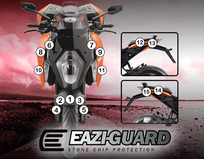 [GUARDKTM004] Eazi-Grip Paint Protection Film for KTM 1290 Super Duke GT, gloss or matte (Gloss)
