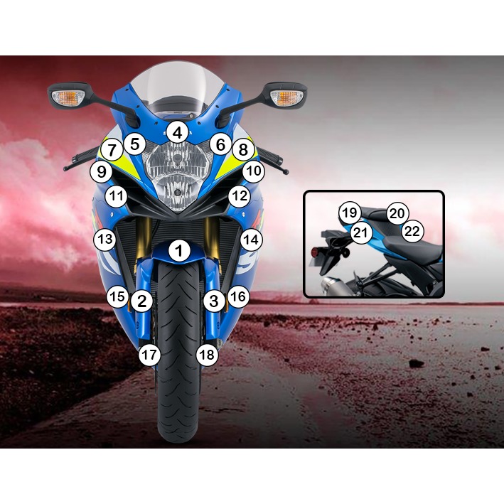 Eazi-Grip Paint Protection Film for Suzuki GSX-R600 / 750, gloss or matte