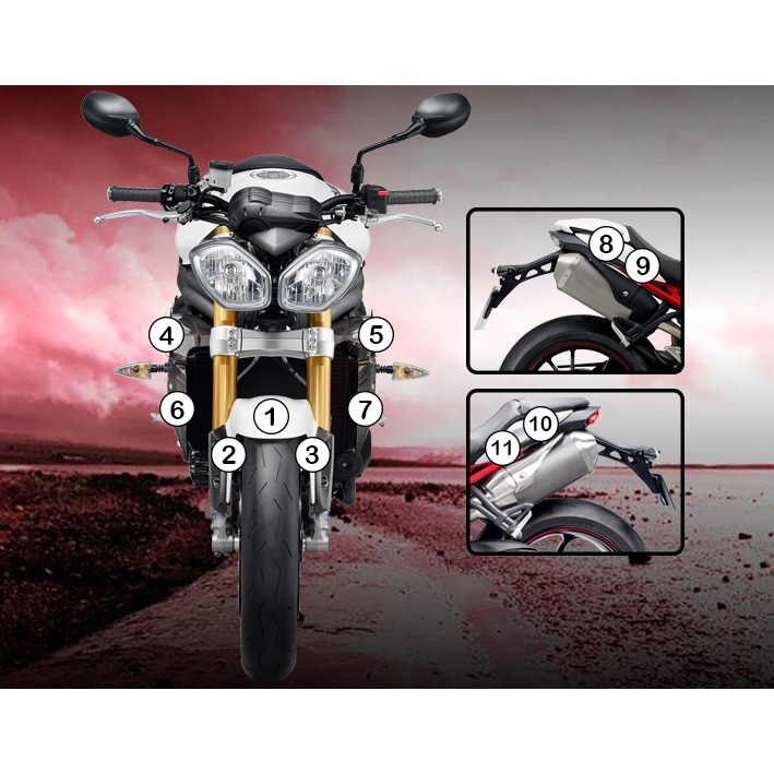 [GUARDTRI001] Eazi-Grip Paint Protection Film for Triumph Speed Triple, gloss or matte (Gloss)