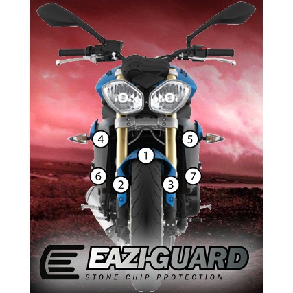 Eazi-Grip Paint Protection Film for Triumph Street Triple / R, gloss or matte