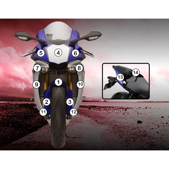 [GUARDYAM001] Eazi-Grip Paint Protection Film for Yamaha YZF-R1, gloss or matte (Gloss)