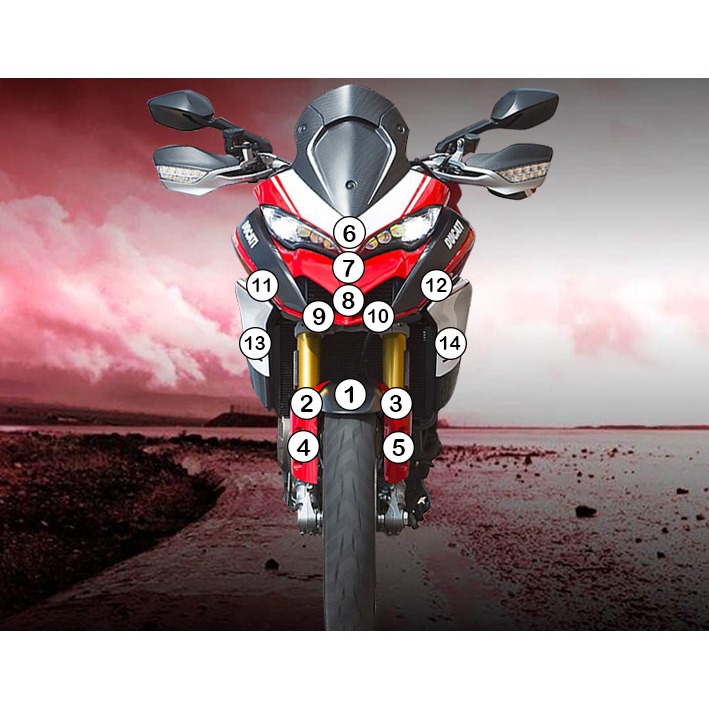 Eazi-Grip Paint Protection Film for Ducati Multistrada 1260 Pikes Peak, gloss or matte