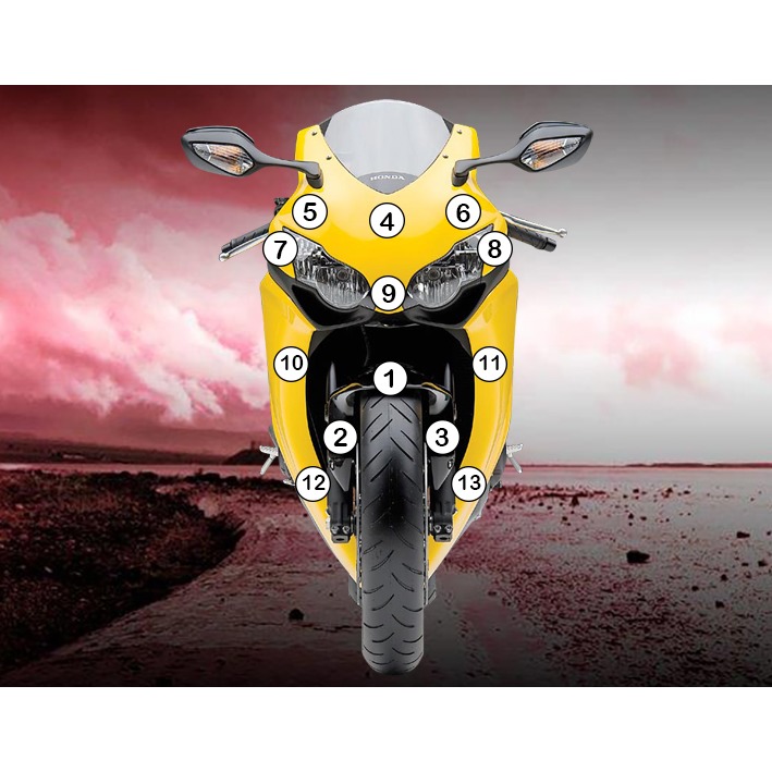[GUARDHON005] Eazi-Grip Paint Protection Film for Honda CBR1000RR, gloss or matte (Gloss)