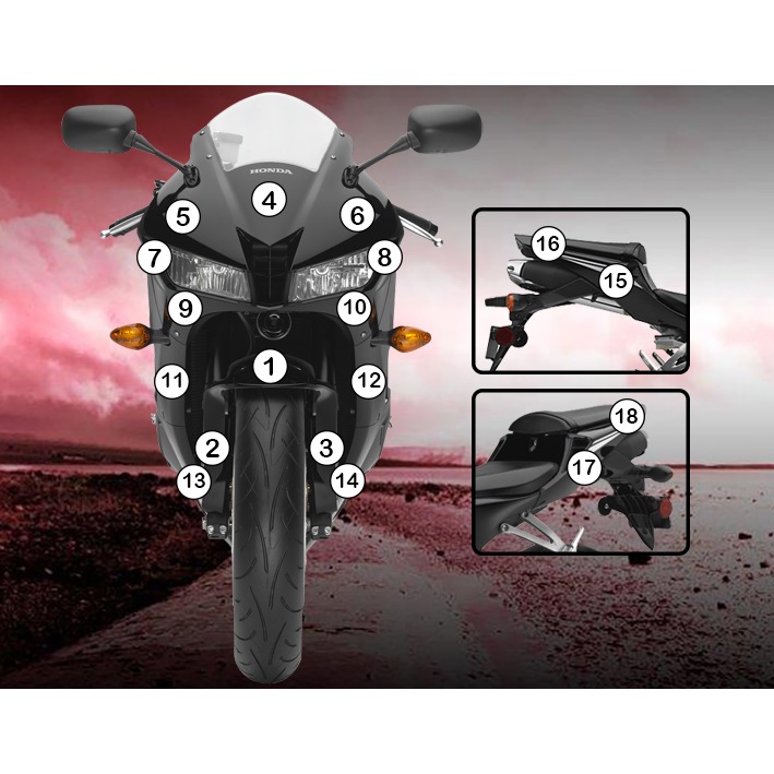 [GUARDHON007] Eazi-Grip Paint Protection Film for Honda CBR600RR, gloss or matte (Gloss)