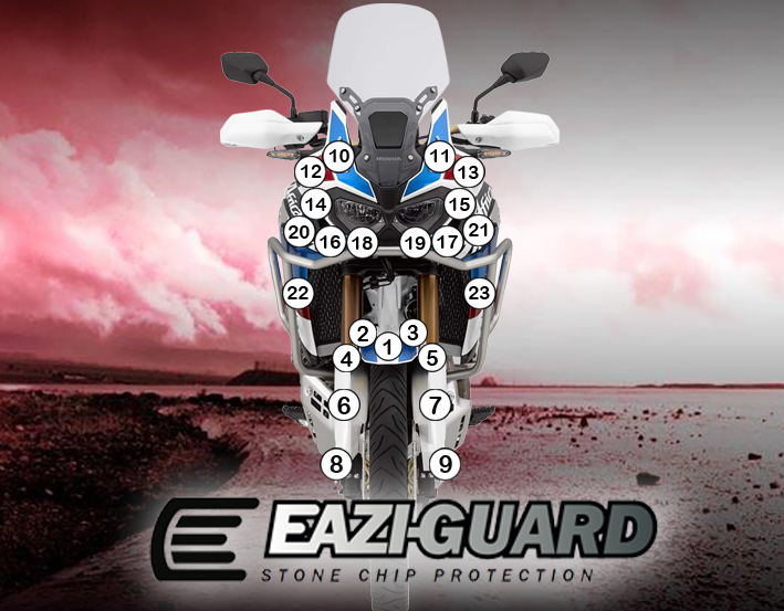 [GUARDHON010] Eazi-Grip Paint Protection Film for Honda Africa Twin Adventure Sports, gloss or matte (Gloss)