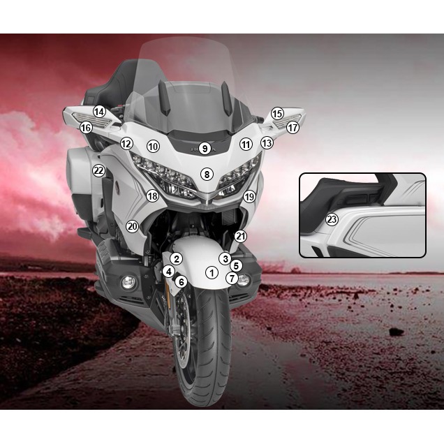 [GUARDHON014] Eazi-Grip Paint Protection Film for Honda Goldwing Tour Premium, gloss or matte (Gloss)