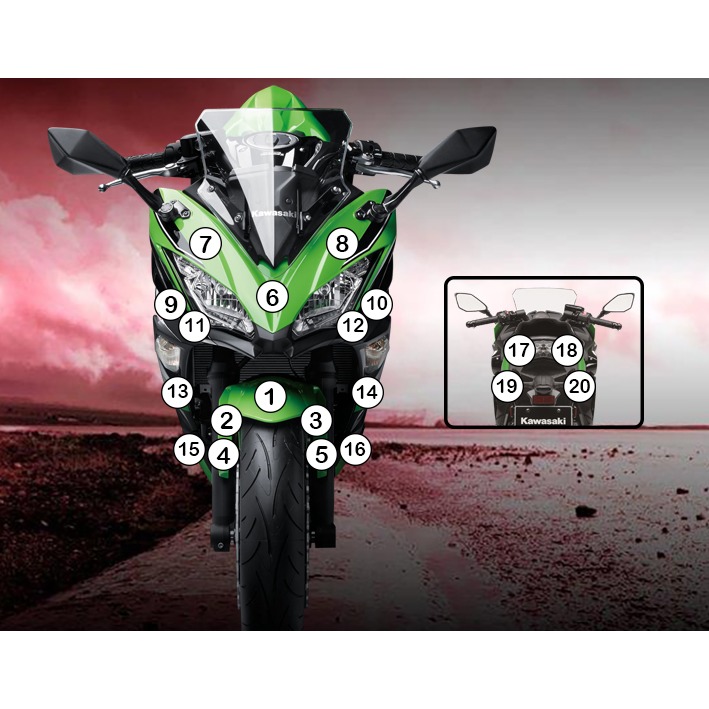 Eazi-Grip Paint Protection Film for Kawasaki Ninja 650, gloss or matte