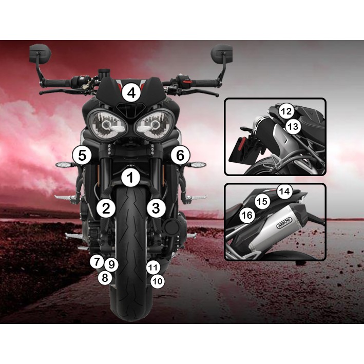 [GUARDTRI006] Eazi-Grip Paint Protection Film for Triumph Speed Triple, gloss or matte (Gloss)