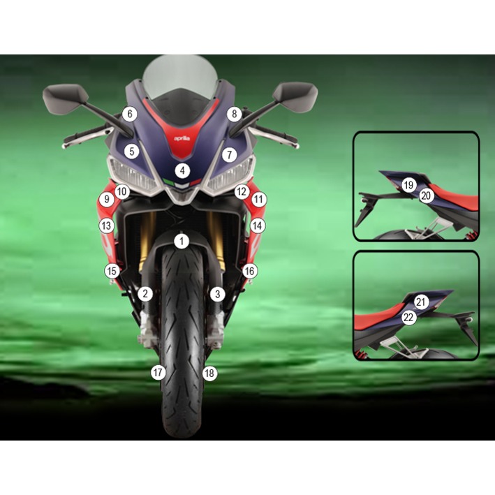 [GUARDAPR007] Eazi-Grip Paint Protection Film for Aprilia RS 660, gloss or matte (Gloss)