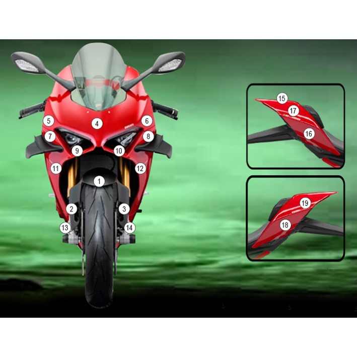 [GUARDDUC014] Eazi-Grip Paint Protection Film for Ducati Panigale V4, gloss or matte (Gloss)
