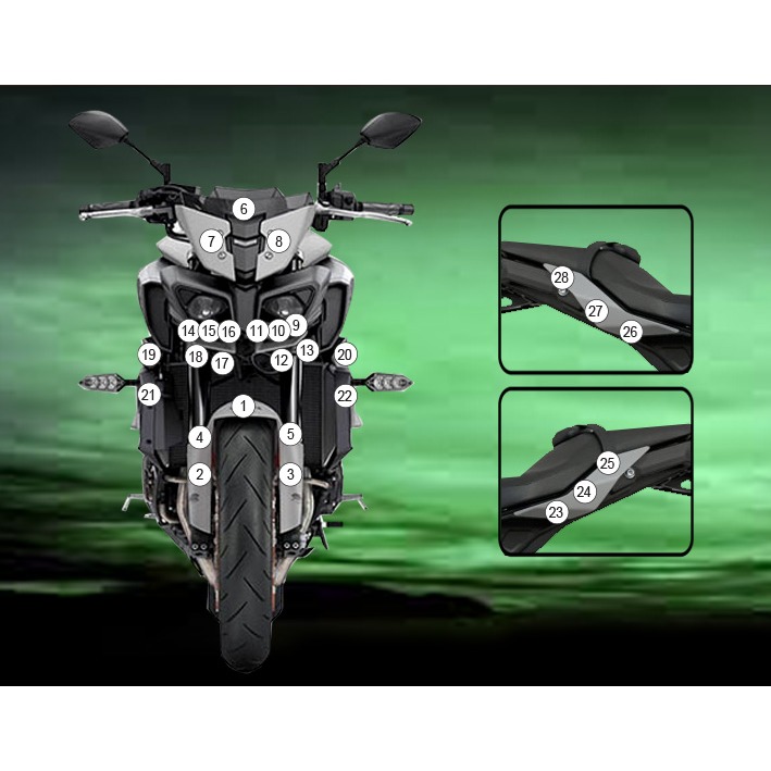 [GUARDYAM013] Eazi-Grip Paint Protection Film for Yamaha MT-10, gloss or matte (Gloss)
