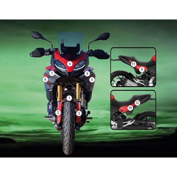 [GUARDBMW010] Eazi-Grip Paint Protection Film for BMW F900XR, gloss or matte (Gloss)