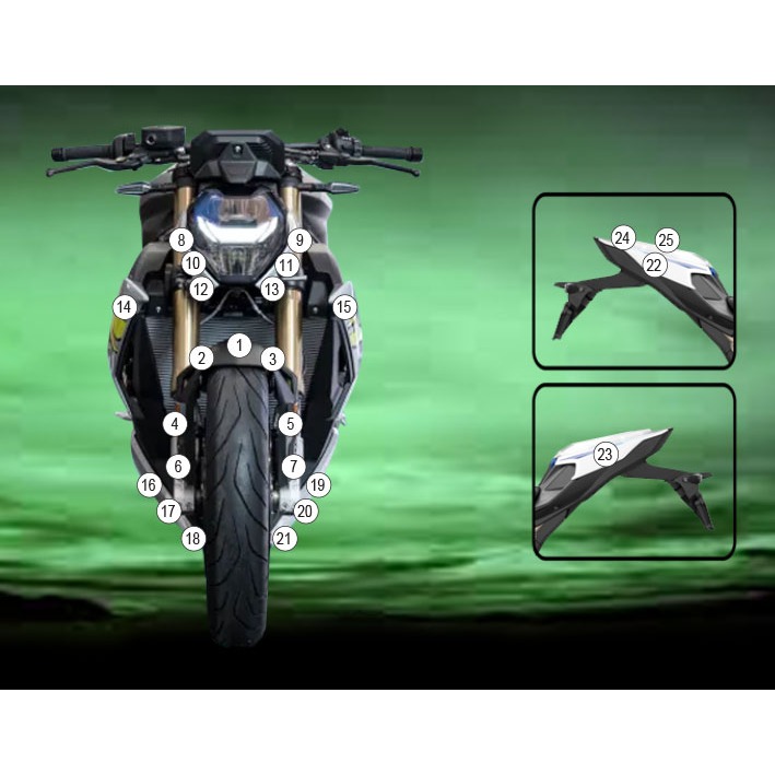 Eazi-Grip Paint Protection Film for BMW S1000R, gloss or matte