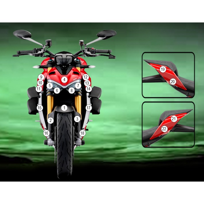 Eazi-Grip Paint Protection Film for Ducati Streetfighter V4, gloss or matte